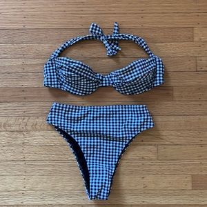 Tropic of c gingham retro two piece swimsuit